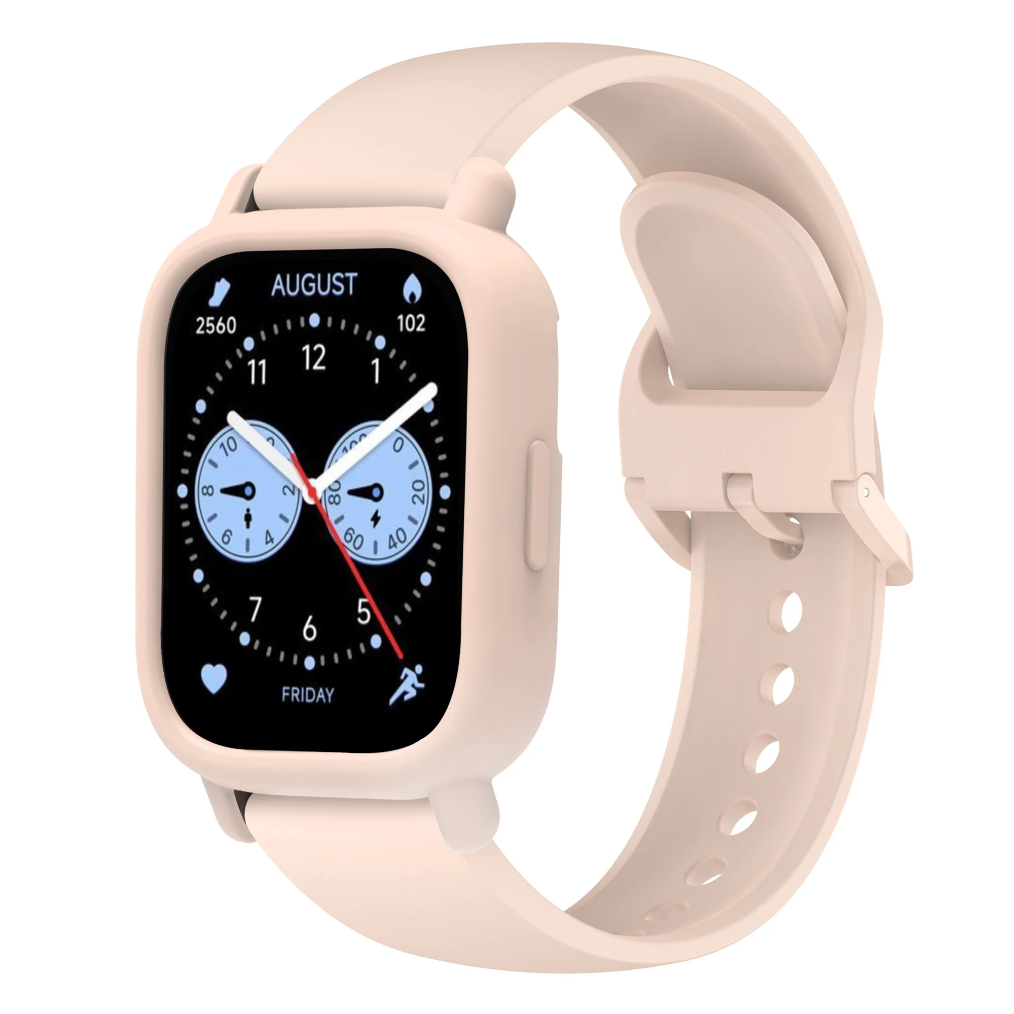 Silicone Sport Watchband with Case