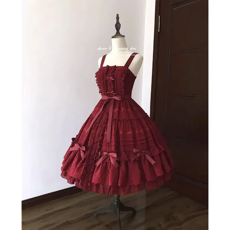 Rose Girl Classic Lolita JSK Button Dress Dawn and Morning Dew