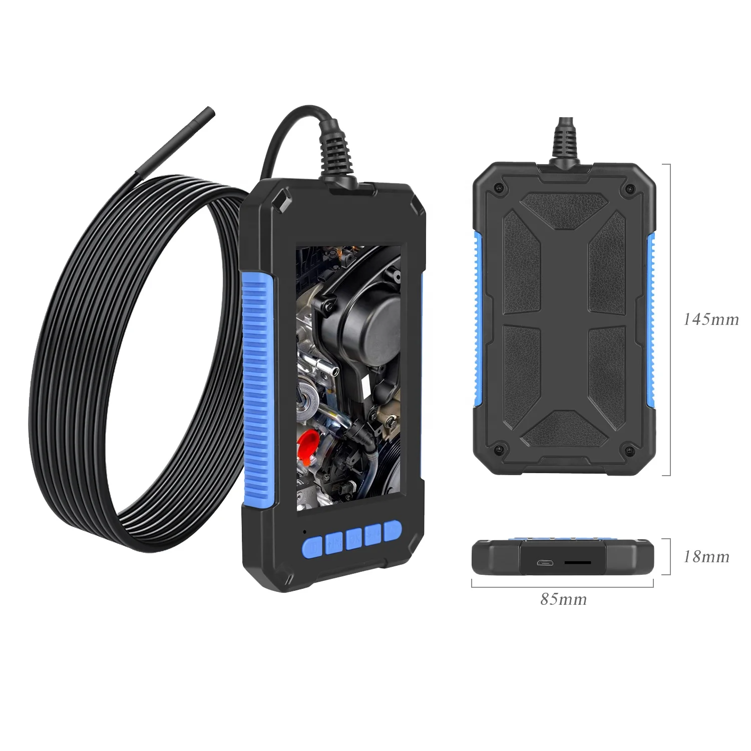 

cheap price HD screen industrial pipeline endoscope 8mm car inspection and maintenance camera detector