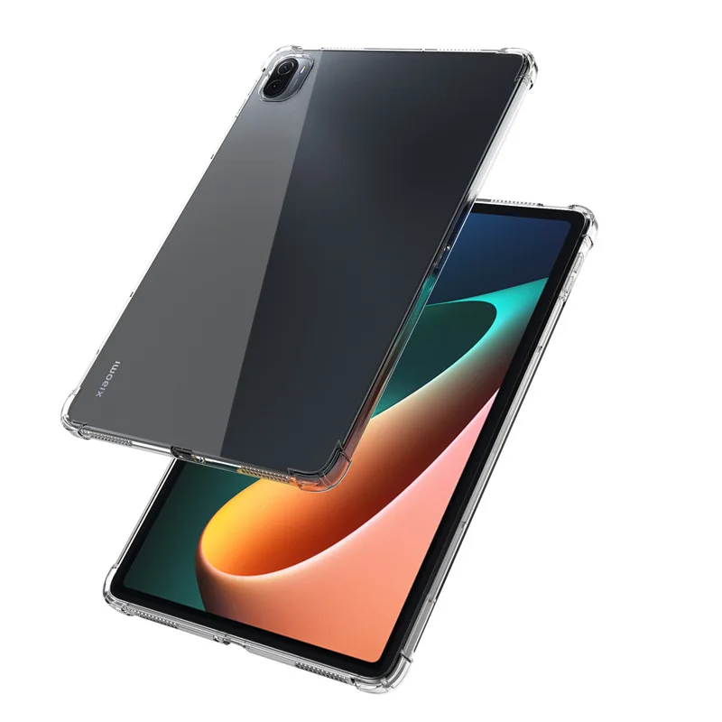 Tampa Traseira de Silicone Transparente para Tablet Airbags Capa de Tpu Macia para Xiaomi Pad Pro Mipad mi Pad Plus 2