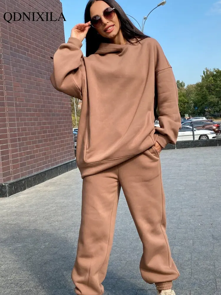 

2023 fall winter 2 piece sets womens outfits hoodies clothes Suit Tracksuit y2k Female pant sets sweatshirts and top streetwear