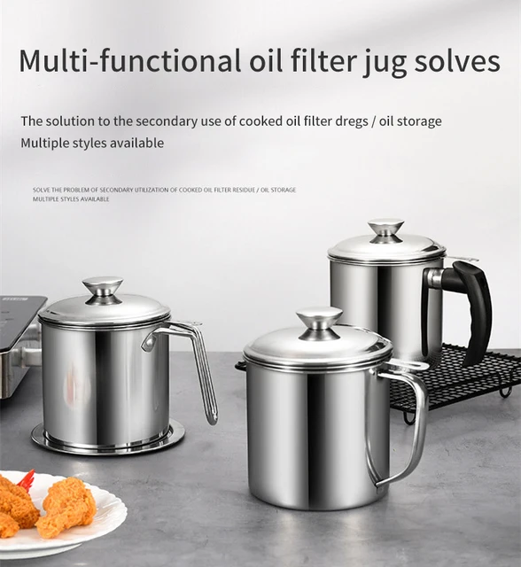 Ölfilter Große Kapazität Kochen Werkzeuge Lagerung Filter Tank Topf Öl  Filte Fett Öl Restaurant Container : : Home & Kitchen