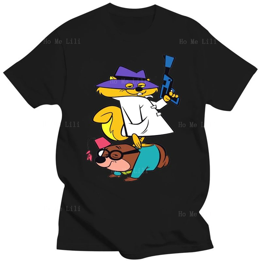 Secret Squirrel Retro Hanna Barbera Cartoon Umoric Uomo Donna T-Shirt Unisex Oversize