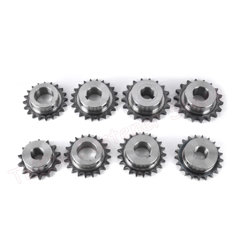 Industrial Drive Sprocket 1pc 10T-20T 08B 45# Steel Chain Gear 10-20 Teeth Keyway Bore 10-35mm