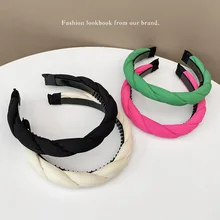

Twisted Hair Accessorie Headbands wide weaving Braided High-Topped Headband Fashion Candy Color Sponge Hair Band bezel headdress