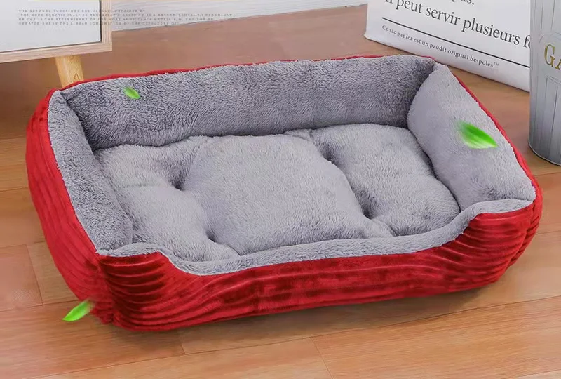 Teddy Cartoon Pet Soft Dog Bed House Winter Warming Large Dog House Warm Cat Nest Pet Bed Mattress Supplies pet bed dog house