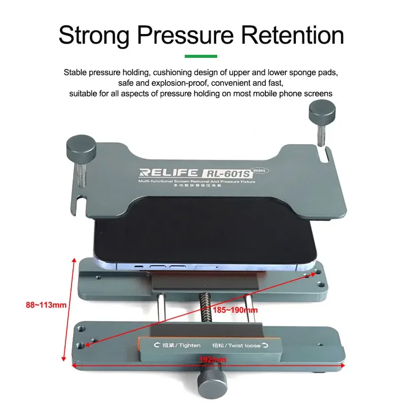 RELIFE RL-601S Mini Rear Glass Screen Removal Tool for Mobile 