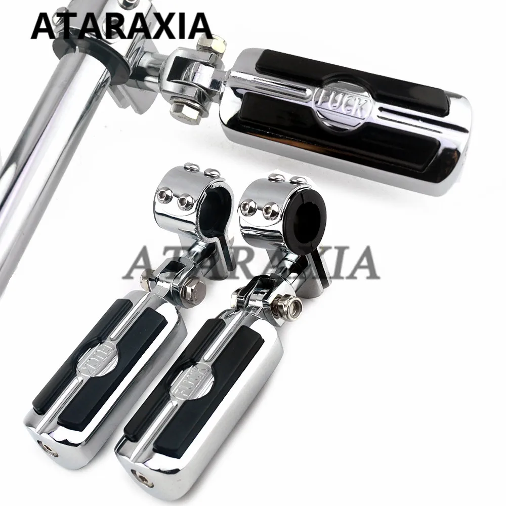 Motorcycle Highway Crash Bar Clamp Footpeg Footrest Engine Guard Foot Peg Mount Clamps For