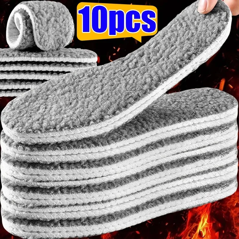 Thermal Thicken Wool Insole Sports Shoes Insoles Self Heated for Feet Shock Absorption Shoe Sole Arch Support Orthopedic Inserts Shoe Insoles Orthopedic Insoles