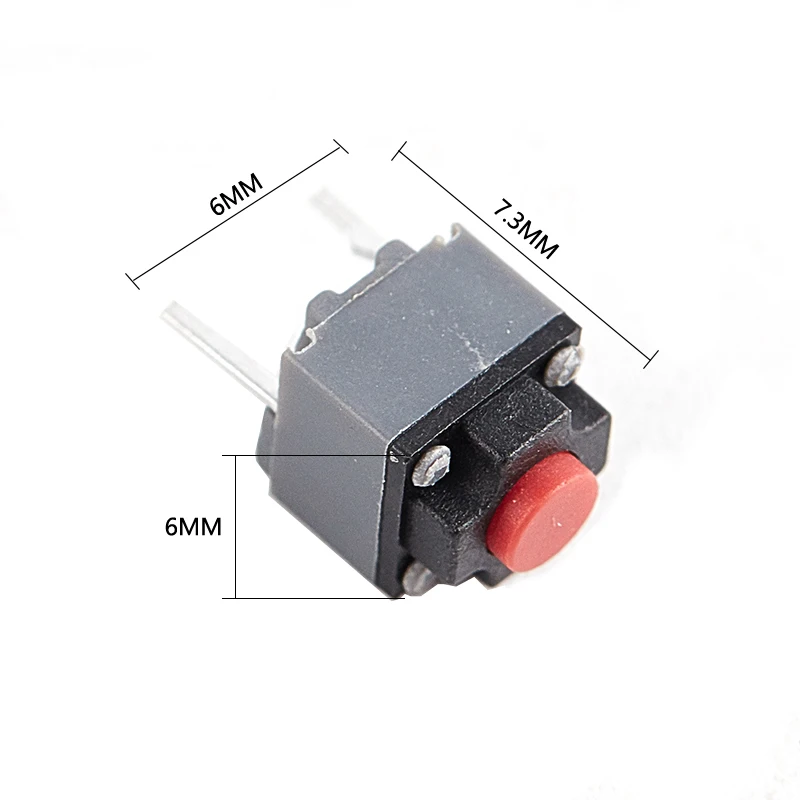 Kailh-botón silencioso de 10 piezas, microinterruptor de ratón inalámbrico, 6x6x7,3