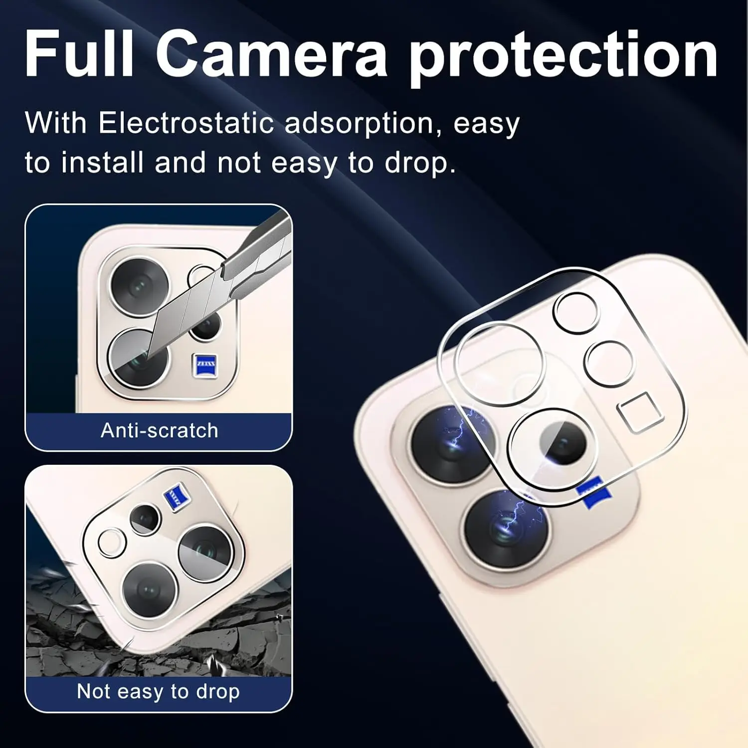 Premium Tempered Glass Screen and Camera Protector Set