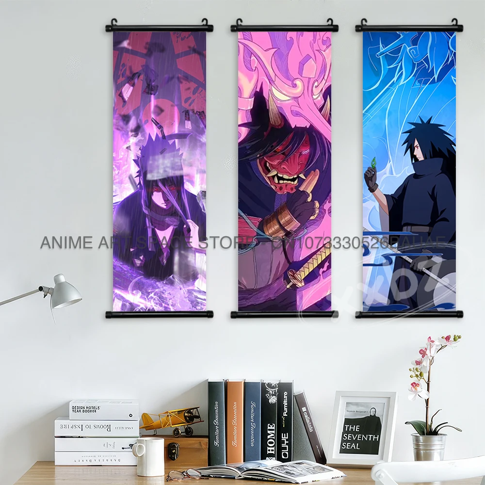 Naruto Hanging Painting Home Decor Kawaki Canvas Anime Poster Hot Blooded Cartoon Jiraiya Wall Art Orochimaru Scrolls Picture
