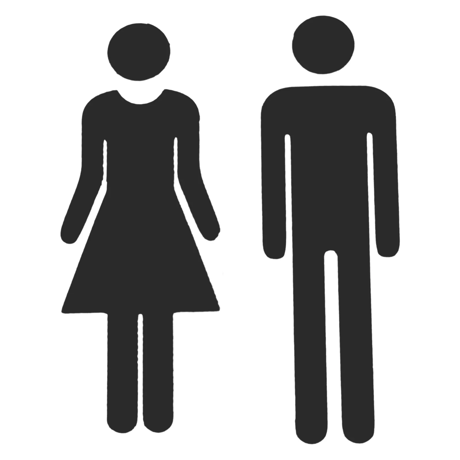 High Quality Sticker Toilet Sign WC Door Washroom 1 Pair 3D Acrylic Bathroom Decals Indicator Plaque