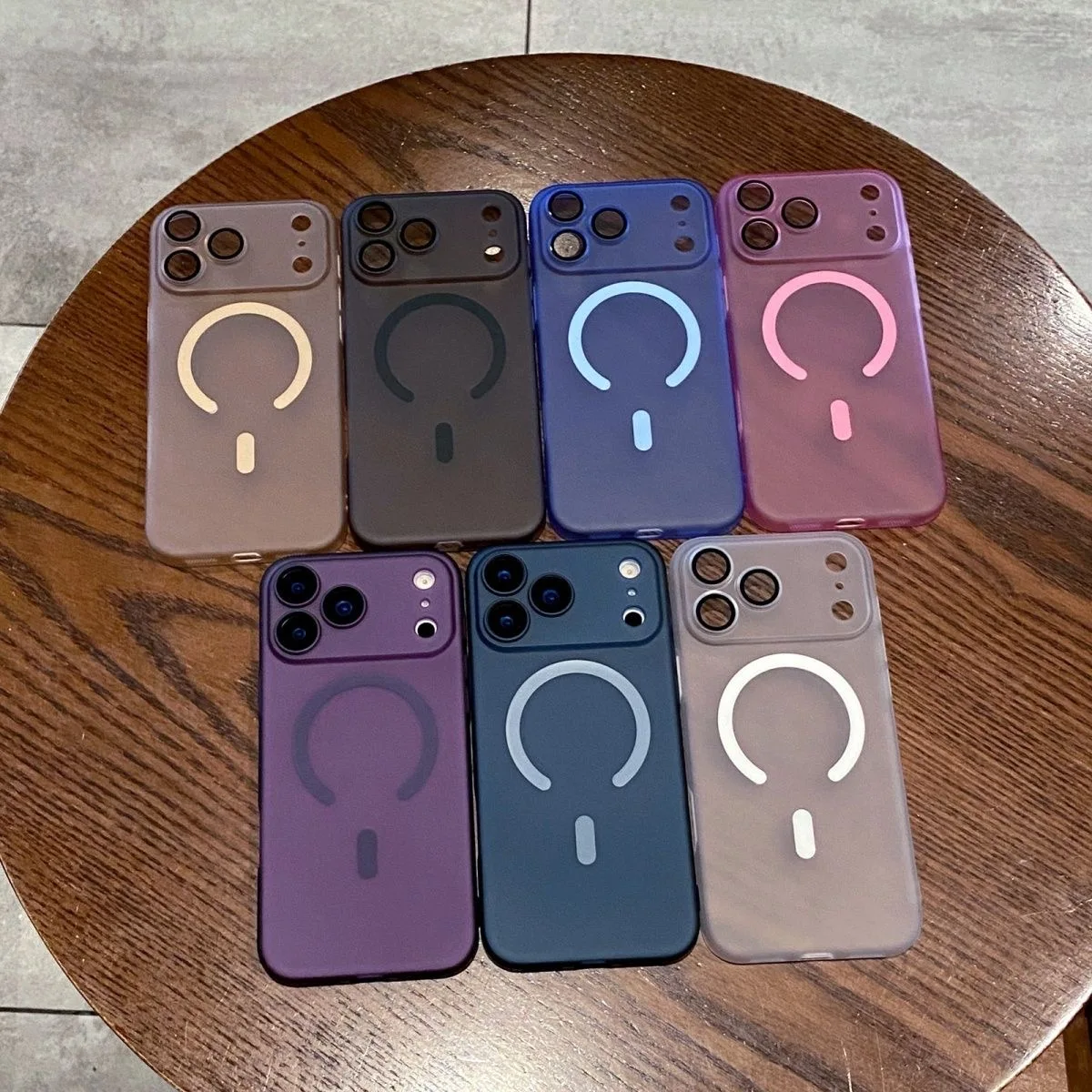 Matte Translucent Ultra Thin Slim Hard Case with Wireless Charging and Lens Protection