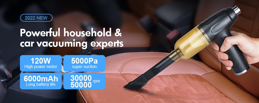 Car Vacuum Cleaner 5000pa Wireless 