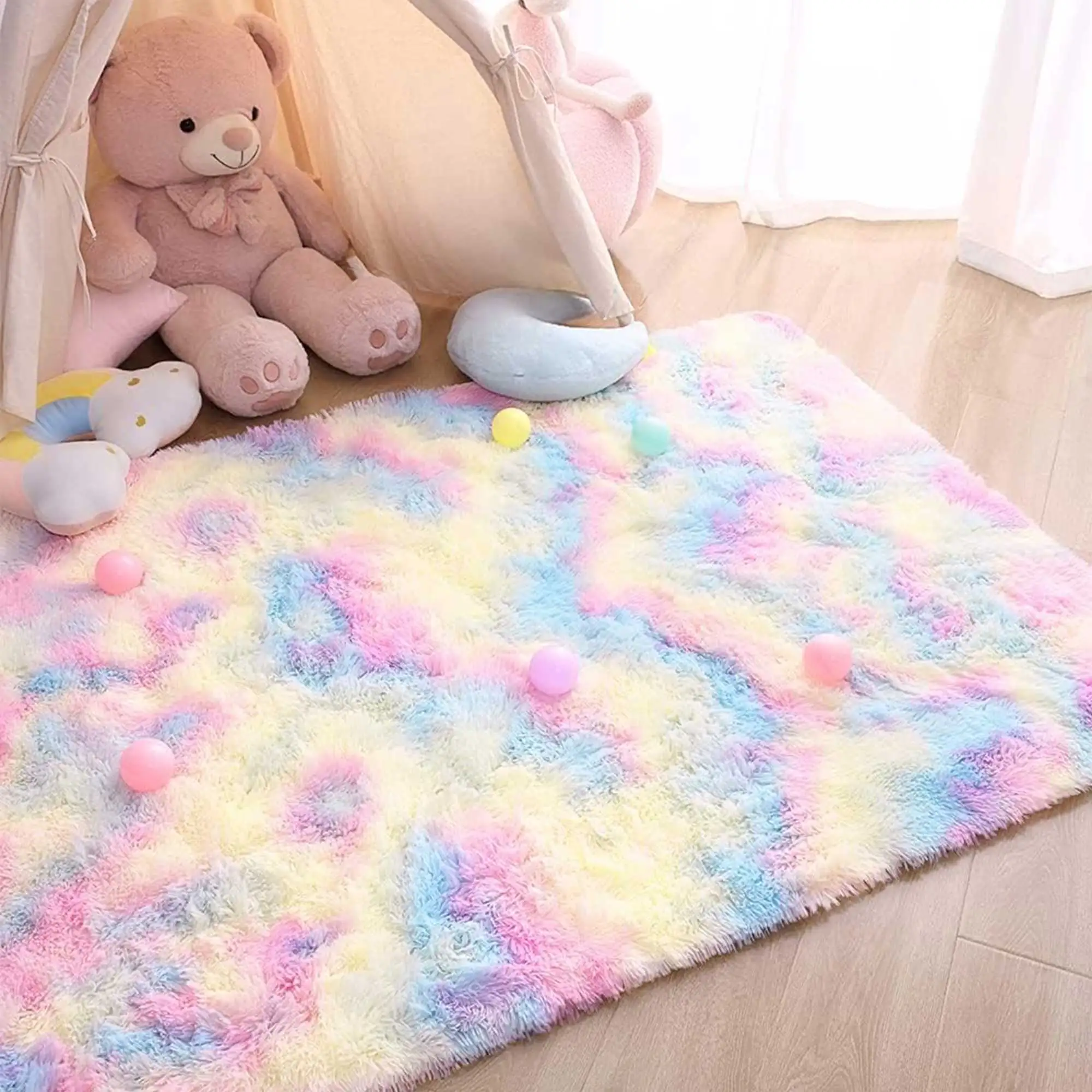 Rainbow Kids Bedroom Rug 3