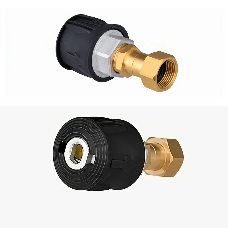 High Pressure Water Gun with 360° Swivel Nozzle, Durable Plastic, Brass and plastic Connectors, Anti-Tangle Car Wash Adapter 5