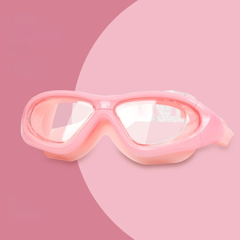 Swimming Goggles Cap Children's Boys' Waterproof Anti-fog HD Girls' Swimming Cap Goggles Set Kids Swim Shurt Uv