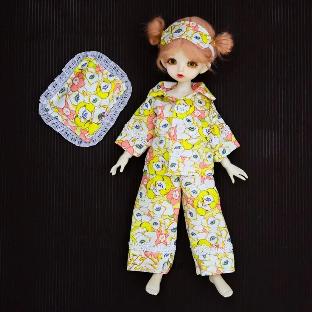 DIY Striped 30cm Doll Pajamas Dress Up Handmade Doll Sleep Clothes Home Wear Cute Sweet BJD Doll Clothes 1/6 BJD