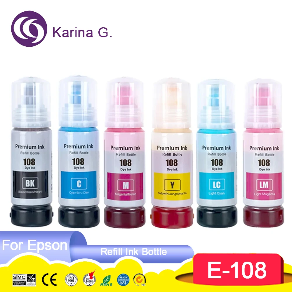 108 T09C1 T09C C13T09C14A Premium Compatible Color Bulk Water Based Bottle Refil