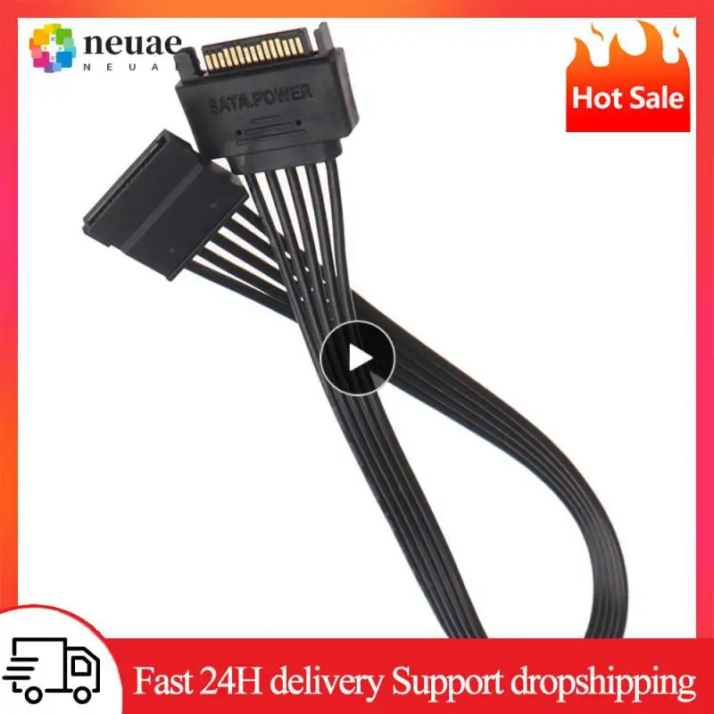 

15Pin Male To Female Power Extension Cable HDD SSD Power Supply Cable SATA Power Cable For PC 30CM