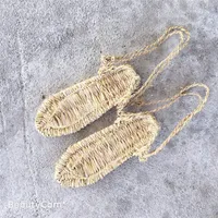 Sandales de paille tissées à la main pour hommes et femmes, sandales de plage, chaussures rétro japonaises, Anime Cos, chaussures d'été pour hommes, taille 35-48 5