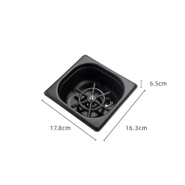 Pitcher Rinser Cup Waschmaschine Edelstahl – Für Bar, Café, Mehrwinkelsprays, 42.5x22.5x7.5 Cm