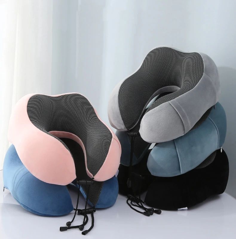 Almohadas de cuello de espuma viscoelástica en forma de U, almohada de viaje  suave de rebote lento para avión, almohada Cervical de siesta, almohada de  masaje para dormir - AliExpress