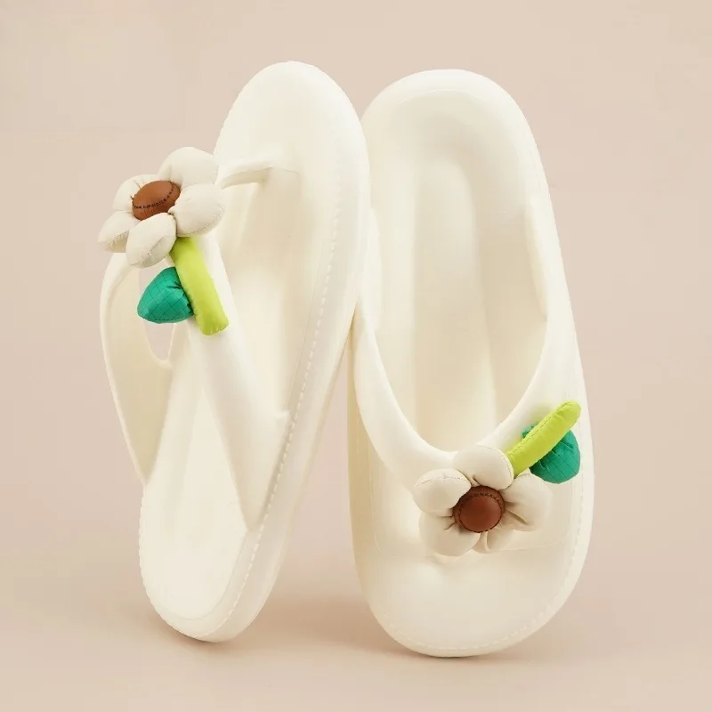 Summer EVA Women Flip Flops Cute Flower Outdoor Beach Sandals Fashion Platform Slippers Indoor Home Slides Garden Shoes