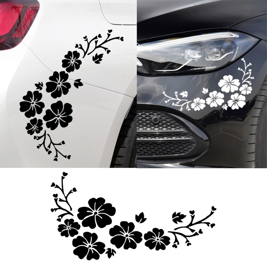 

2/3/5 Engraved Flower Pattern Car Sticker Stand Out Crowd Cool Style UV-resistant Pack Of Flower Stickers reflective laser