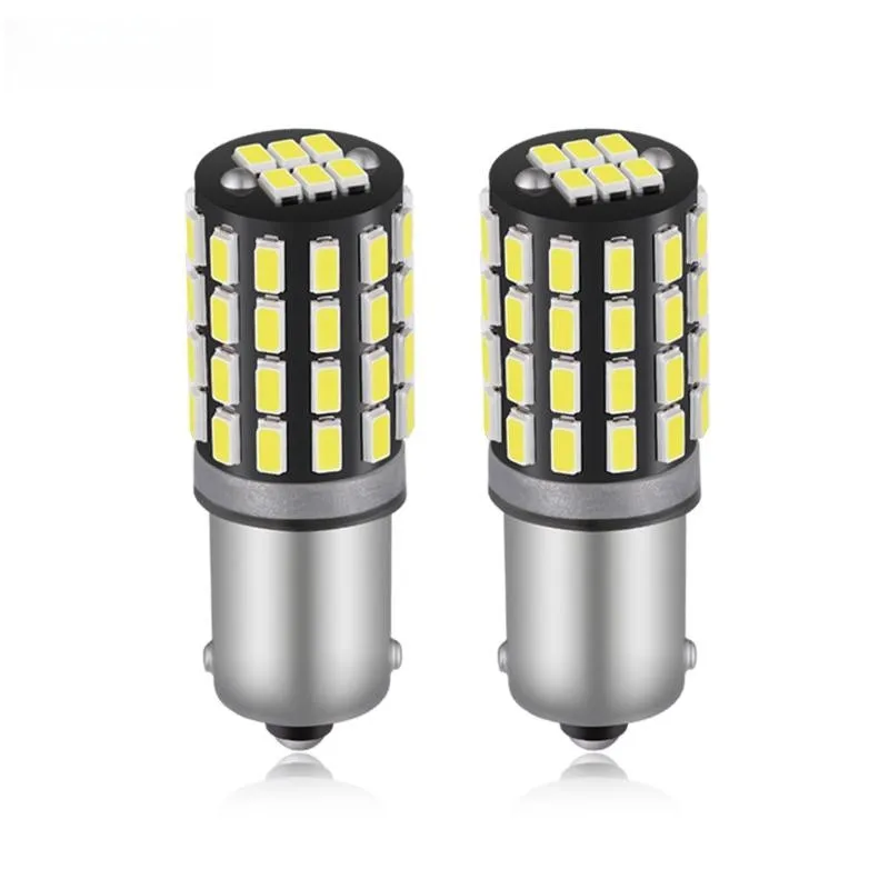 

OBOLED 10x Universal New BA9S LED Bulb 54 SMD 3014 LED Chips for Automobile Wedge Marker Car Lights 12-24V License Plate Lights