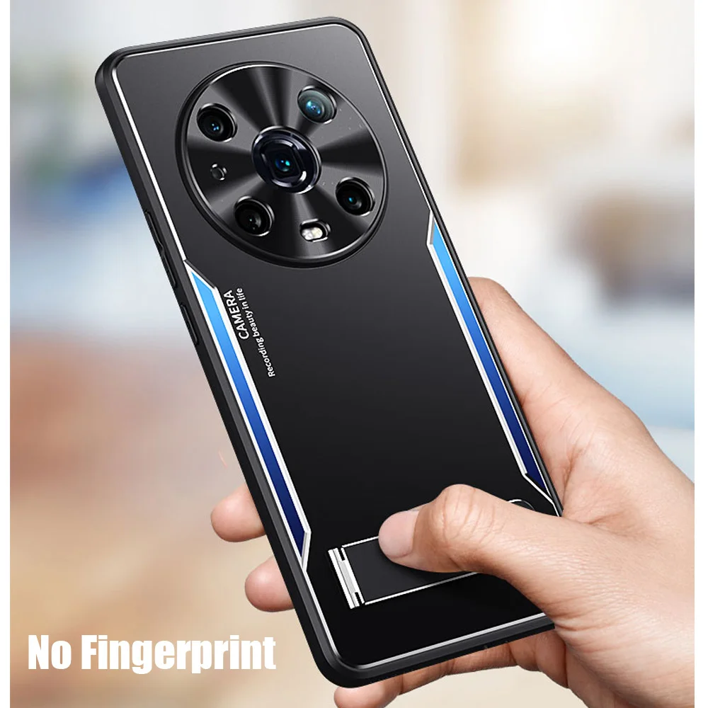 Luxury Metal Case for Honor Magic 4 Pro Phone Cases camera Protective back cover Magic 4 Soft TPU Soft edge bumper Stand coque 2