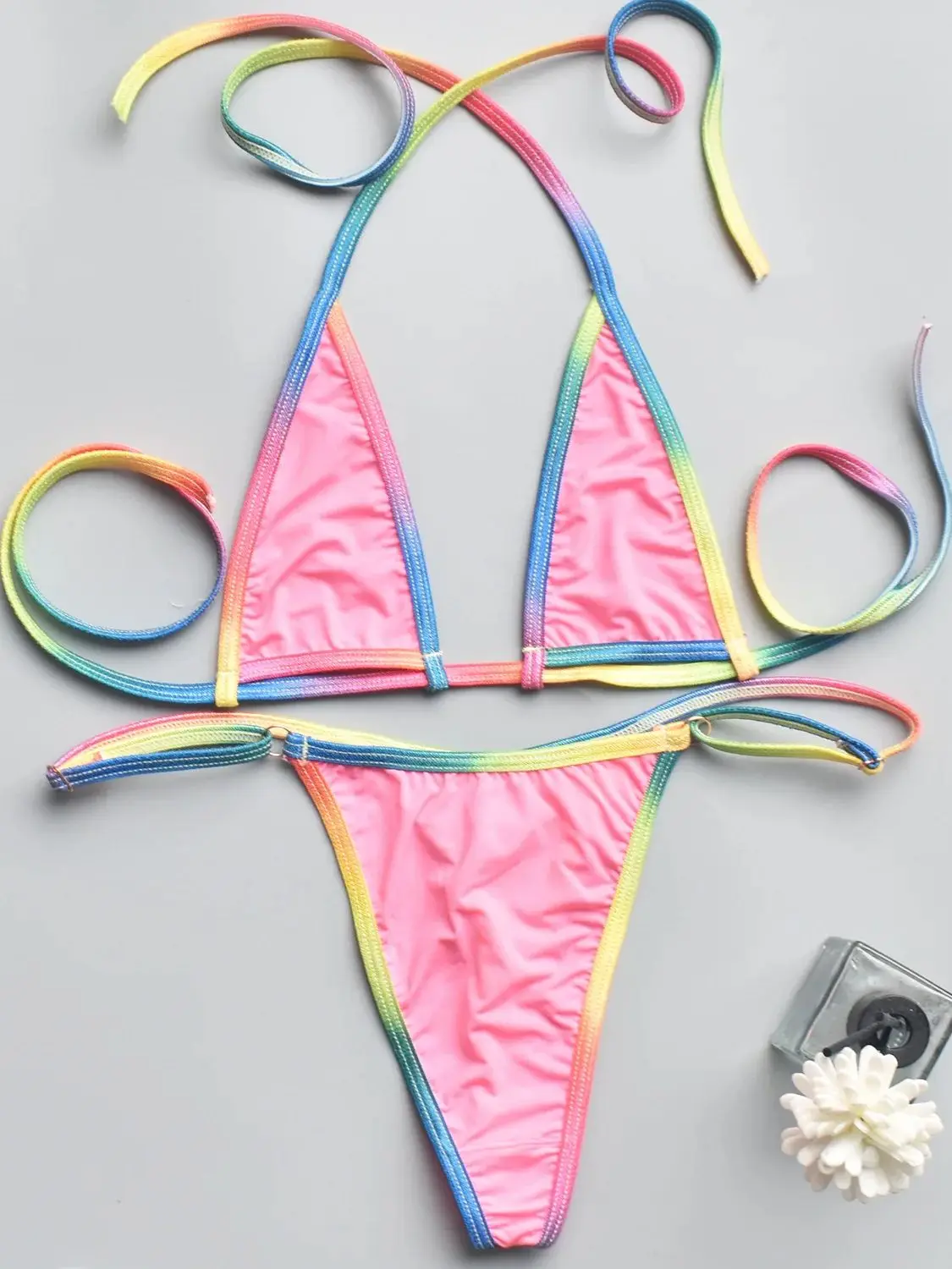 Set bikini sexy donna in mesh trasparente completo intimo_voghion.com