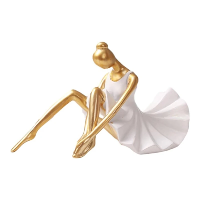 

Ballet Girl Gold Home Decor Abstracts Art Home Decorations Modern Sculptures Home Decor Statues For Aesthetic Desk