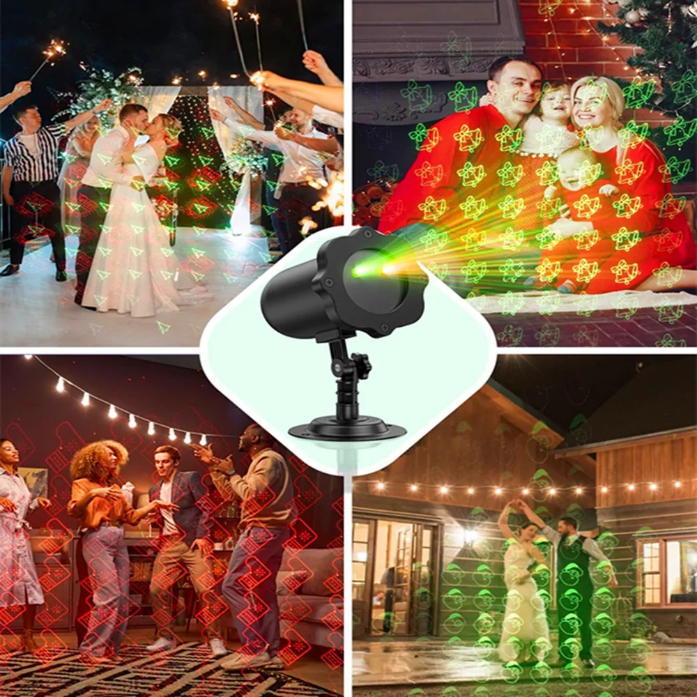 Weatherproof LED Holiday Laser Projector with Remote Control
