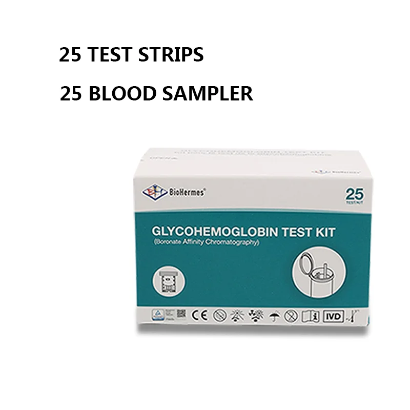 

Полоска Hba1c 25, карты обнаружения глюкозы гликозилированной гемоглобина
