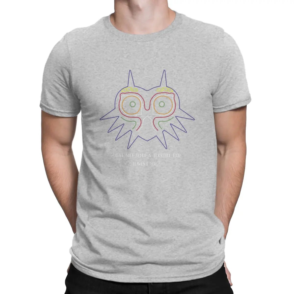 thumbnail image 1 of Camiseta Z-Zelda para hombre, nueva, Majora's Mask: Un destino terrible, cuello redondo, personalizable, regalo, ropa, tops, 1 of 7