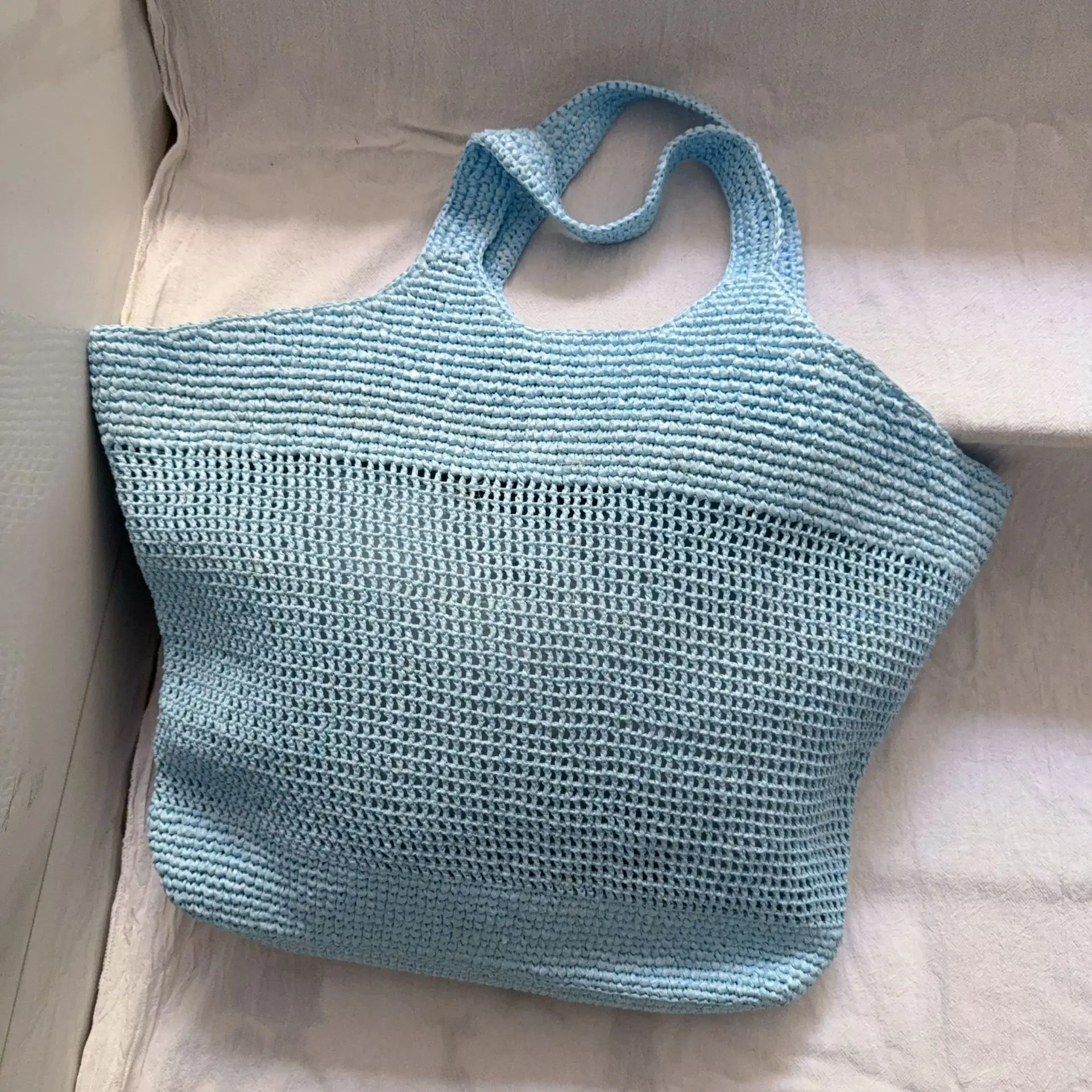 Hand Woven Straw Bag High Quality Metal Large Capacity Travel Vacation Beach Bag Summer Fashion Women Tote Handbag Casual Ladies