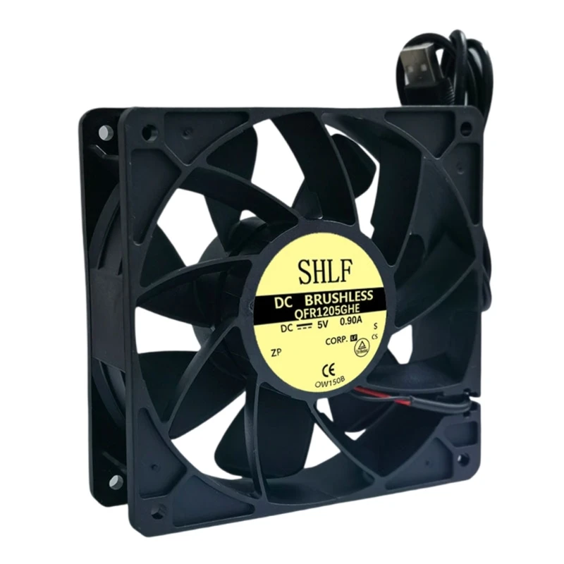 F3KE Versatile DC5V Cooling Fan 120mm USB Fan with USB Interface,USB Computer Suitable for Home and Offices Use