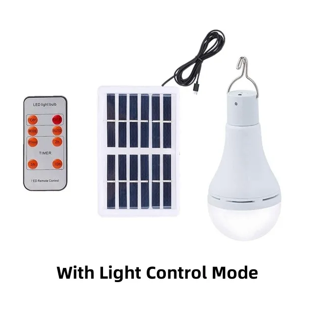 Led Lámpara Solar Bombilla Exterior Impermeable Control Remoto  Sincronización Jardín Solar Luz Colgante Senderismo Camping Pesca Luces de  Emergencia