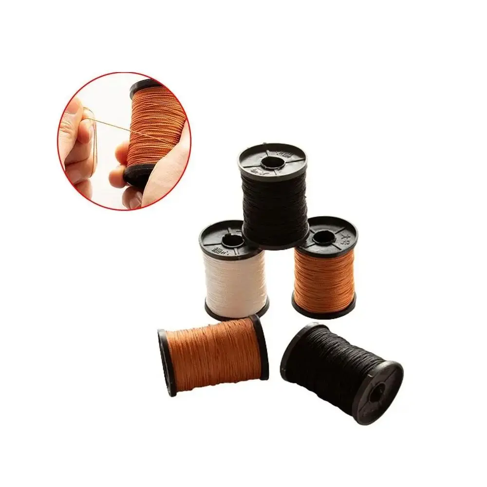 1세트 바느질용 아울 바늘 수제 가죽 바느질 도구 DIY 공예 나일론 실 가죽 바느질용 테이퍼형 바늘 구리 손잡이 포함