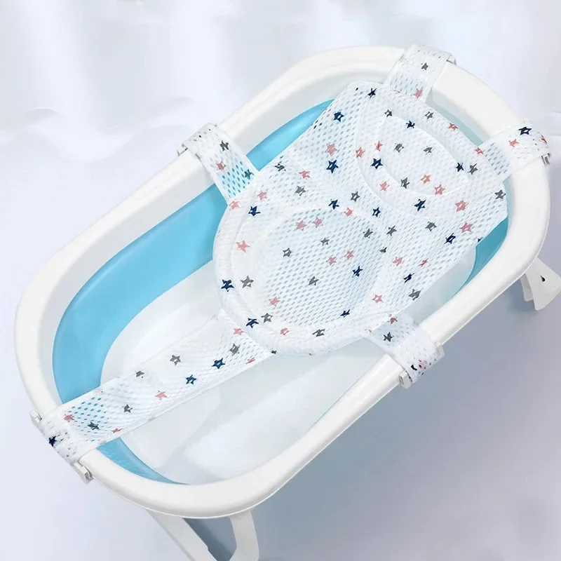 Baby Bath Support Pad Baby Bath Seat Baby Bath Tool Bath Toys Baby Bath Tub Kids Bath Toys Adjustable Newborn Bathtub Pillow Seat Cushion Cross-shaped Anti-slip Baby Bath Net Mat Children Bathtub Shower Cradle Bed Seat