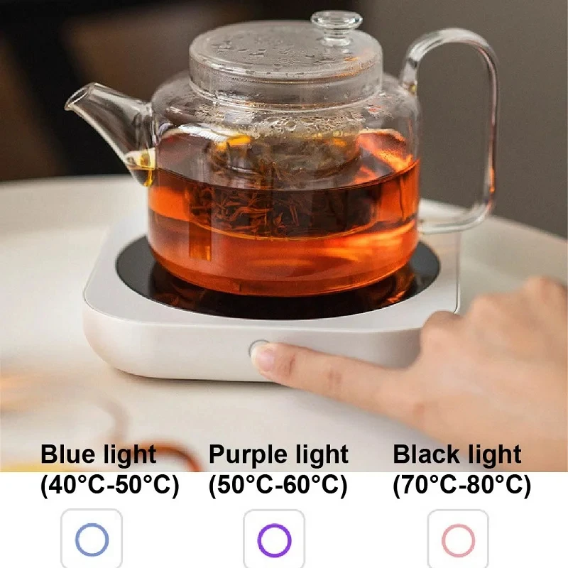 110V/220V Electric Ceramic Stove Office 3 Gear Tea Stove Electric Heating Plate 80℃ Constant Temperature Coffee/Milk Heating Pad