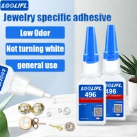 LOOLIFL 496 3 seconds quick-drying glue for jewellery, precise bonding of diamonds, pearls and metals, non-marking transparent formula, moisture-proof and sweat-proof design, factory direct sales 1
