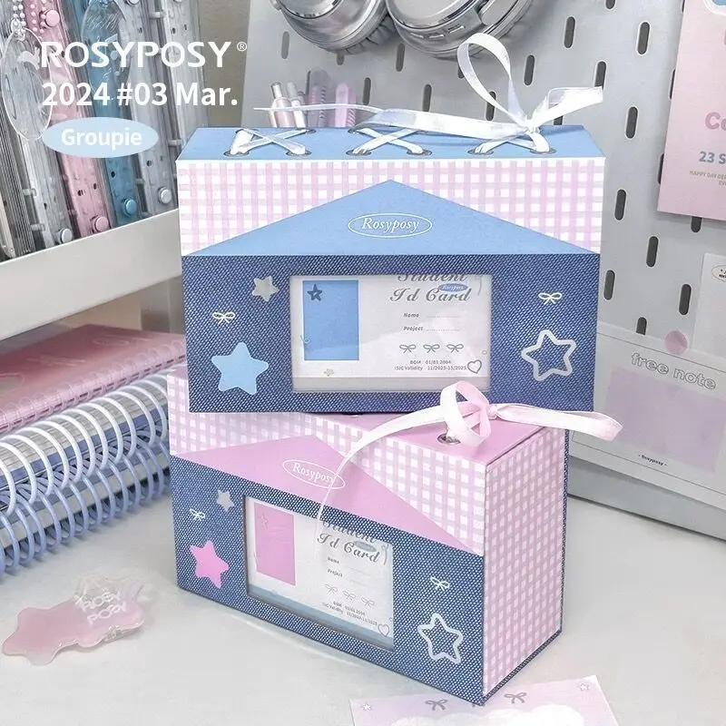 MINKYS Kawaii 3 inch Lace Kpop Photocards Toploader Collect Box Small Cards Storage Box Classification School Stationery stationery organizer photocard holder