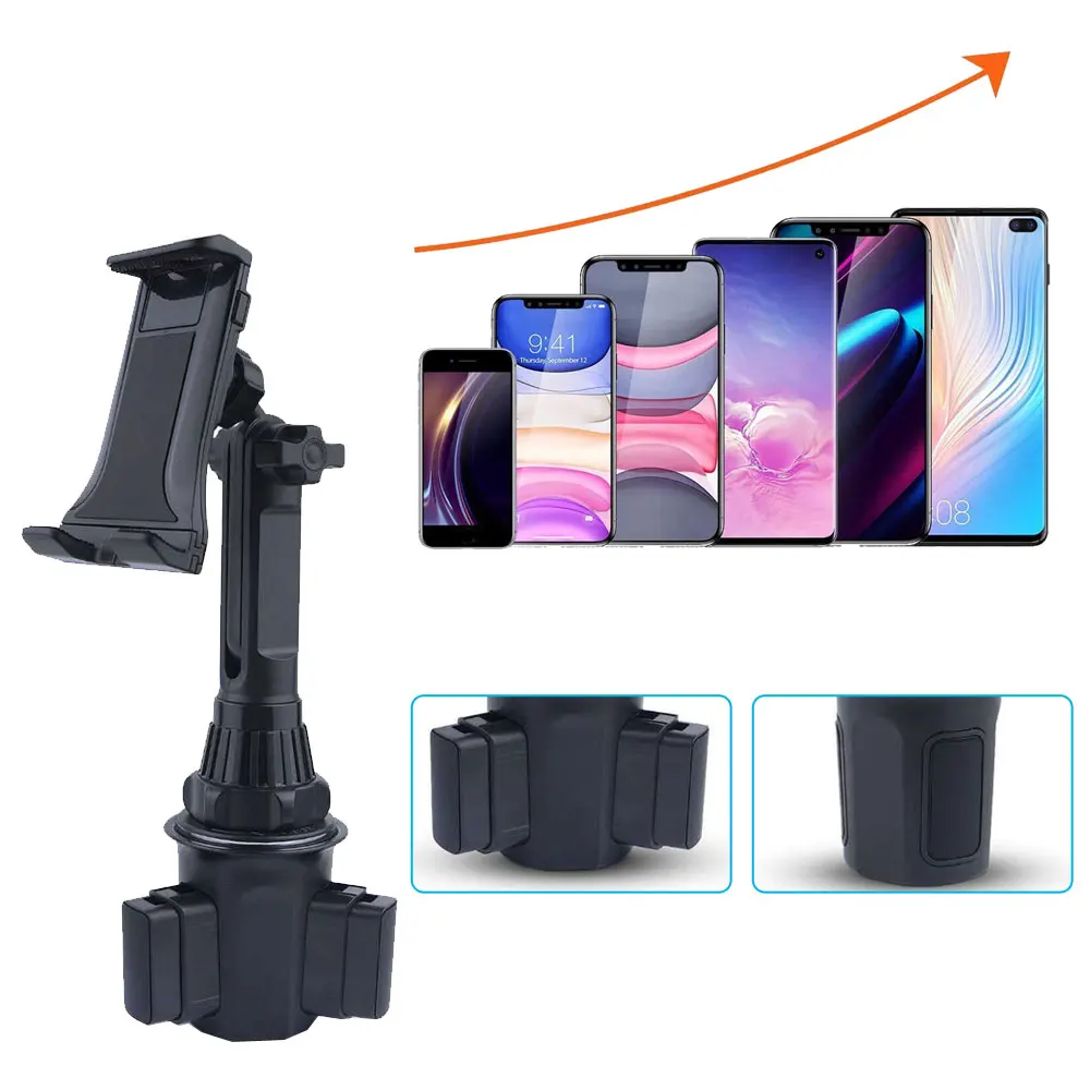 

Universal 360 Car Cup Holder Tablet Automobile Mount Cradle for Apple IPad Pro 12.9 Air 2019 Mini 4 for Samsung Tab S7 Plus 12.4