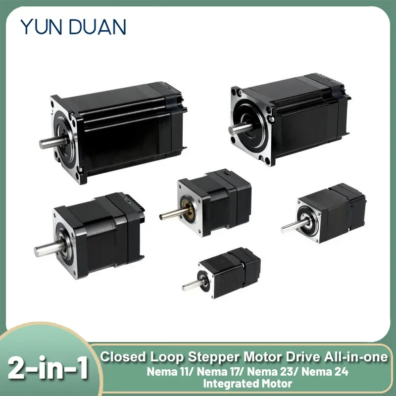 Motor Integrado de Passo Motorista do Motor Tudo em um Laço Fechado Servo Fácil Nema11 Nema17 Nema23 Nema24 Nema34 Codificador 3000rpm