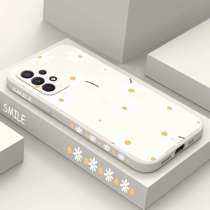 White Sunflower Silicone Phone Case - Shatterproof Camera Protection with Thin Soft Back Cover
