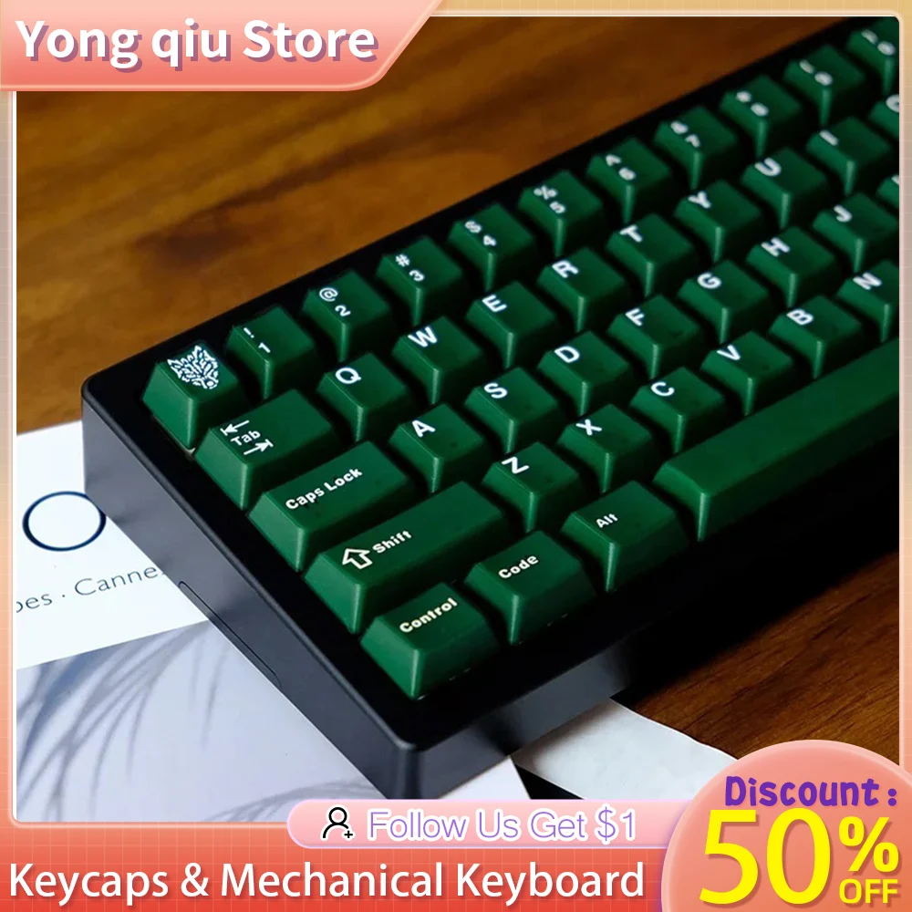 Aifei Emerald Green Keycaps Key Caps Cherry Design Keys Abs Mx Semi Trasparente 114 Key B Keycap Per Tastiera Meccanica