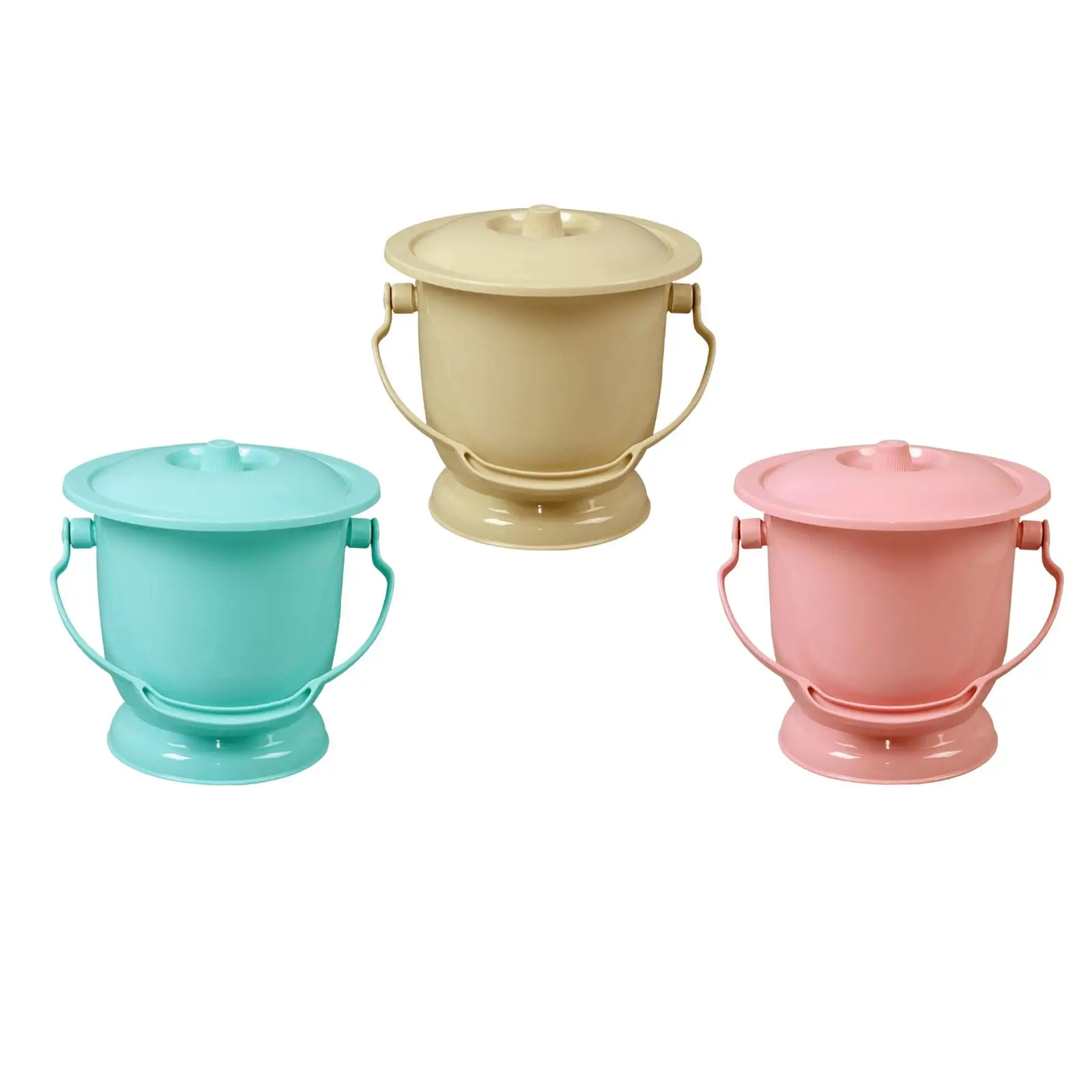 Chamber Pot with Lid Bedpan Spittoon Mini Toilets Pee Potty Urine Bucket